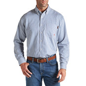 Ariat FR Stripe Work Shirt in Bold Blue